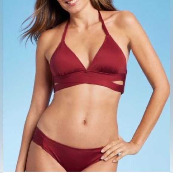Kona Sol Faux Wrap Bikini 👙 Size Medium in Cinnamon - Picture 1 of 8